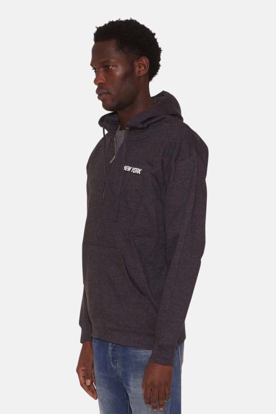  Blue&Cream 자켓 블루&크림 뉴욕 지퍼 후드 숯색 - BLUE&CREAM