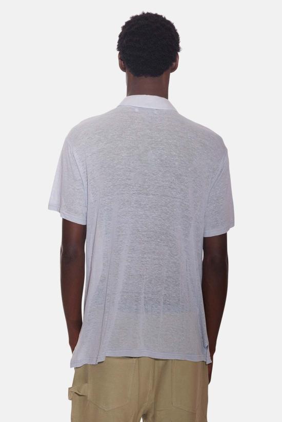  블루&크림 폴로 티셔츠 리넨 폴로 블루 - BLUE&CREAM