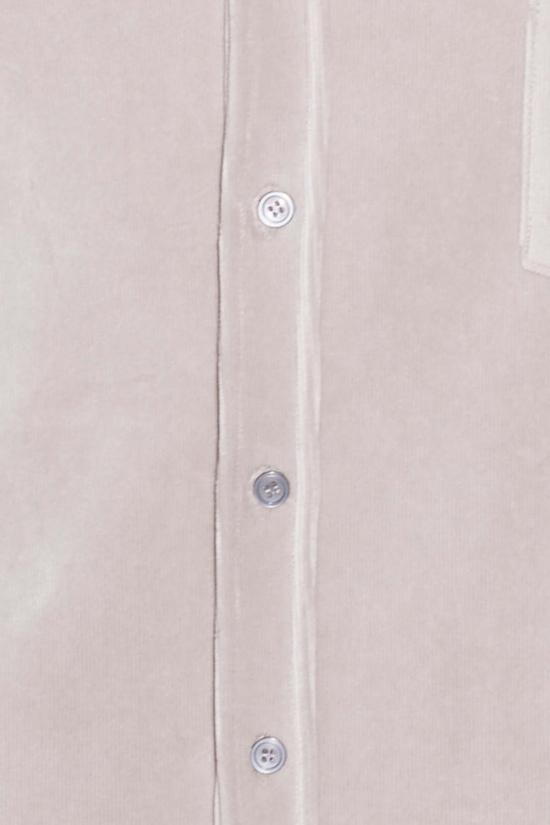  Blue&Cream 긴팔 셔츠 블루&크림 마이크로 코드 벨루어  라이트 그레이 - BLUE&CREAM