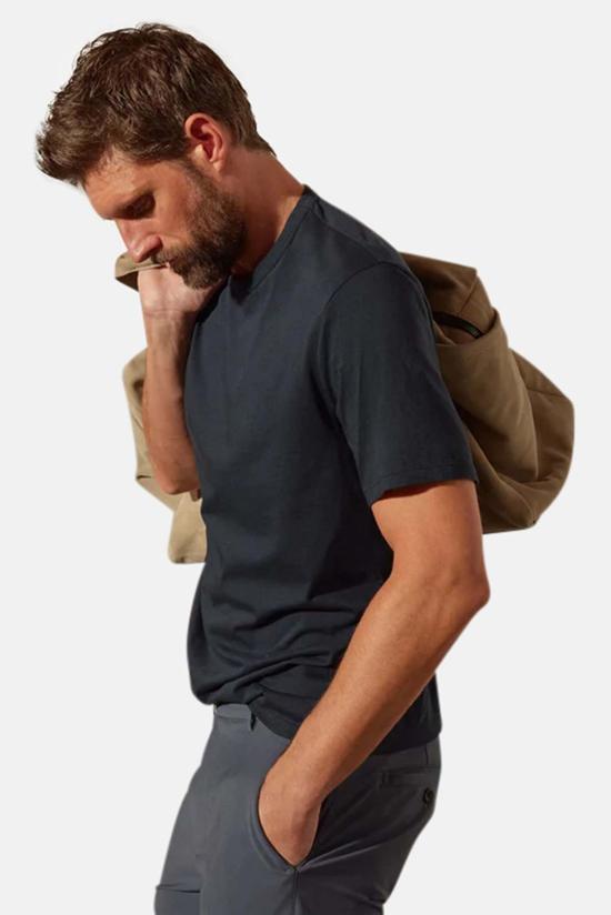  제임스펄스 후드 티셔츠 제임스 퍼스 엘리베이티드 로터스 저지 크루 티셔츠 프랑스 네이비 - JAMES PERSE