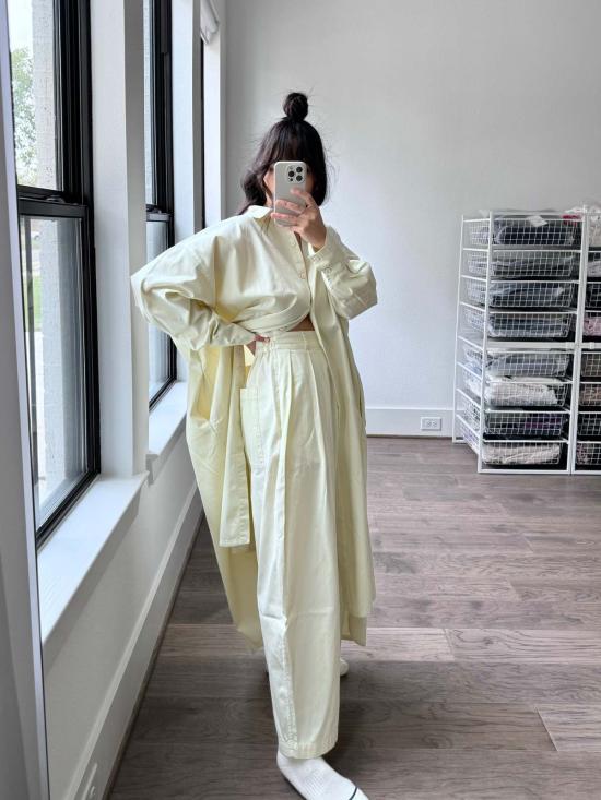  Modern Weaving 숏 원피스 모던 위빙 카프탄 셔츠 드레스 내추럴 - OTHER BRANDS