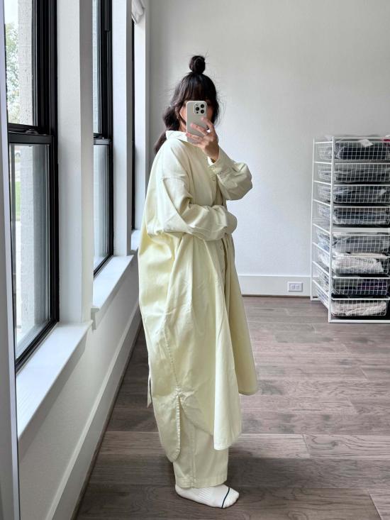  Modern Weaving 숏 원피스 모던 위빙 카프탄 셔츠 드레스 내추럴 - MODERN WEAVING