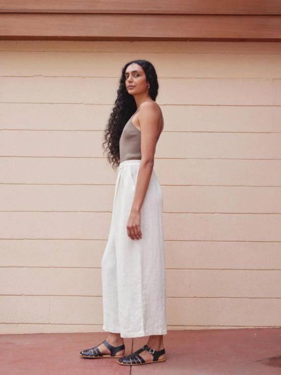  First Rite 스트레이트 팬츠 Linen Everyday Trouser 세탁 솔트 - OTHER BRANDS