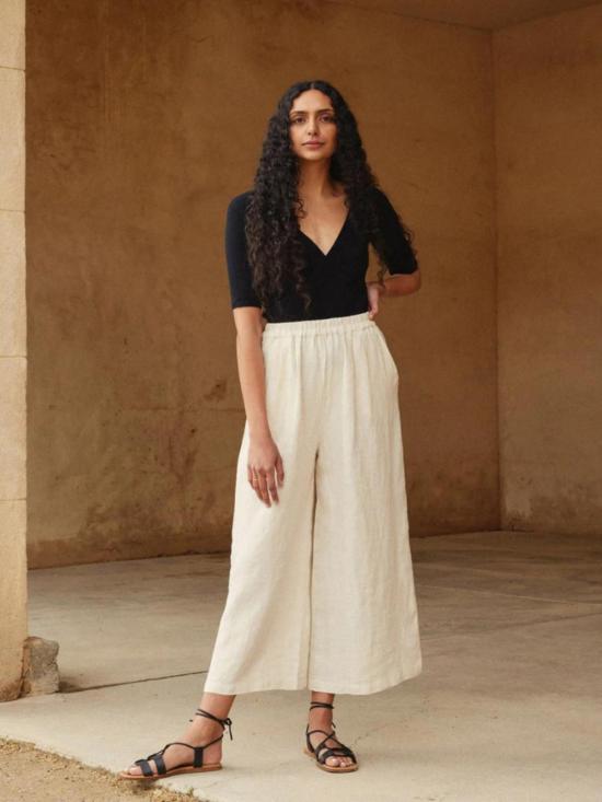  First Rite 스트레이트 팬츠 Linen Everyday Trouser 세탁 솔트 - OTHER BRANDS