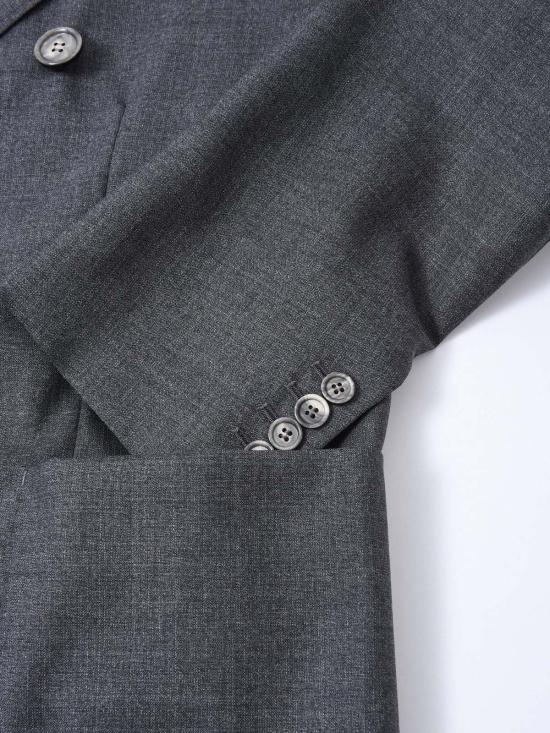  아미 수트 자켓 울 비스코스 캔버스 더블브레스트 재킷 헤더 - AMI