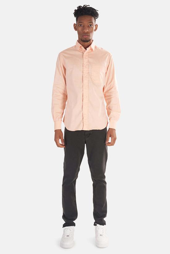  Blue&Cream 긴팔 셔츠 블루&크림 핀포인트 버튼 다운 피치 - BLUE&CREAM