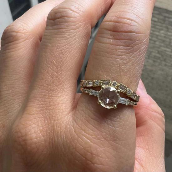  제니 권 디자인스 반지 제니 권, 다이아몬드 퓨전 아치 밴드 디자인 - JENNIE KWON DESIGNS