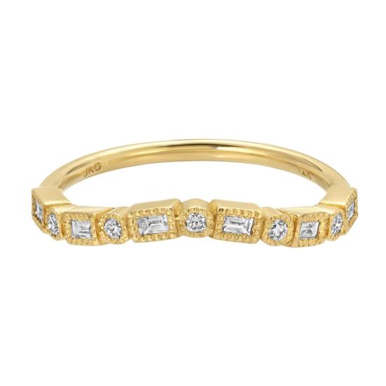  제니 권 디자인스 반지 제니 권, 다이아몬드 퓨전 아치 밴드 디자인