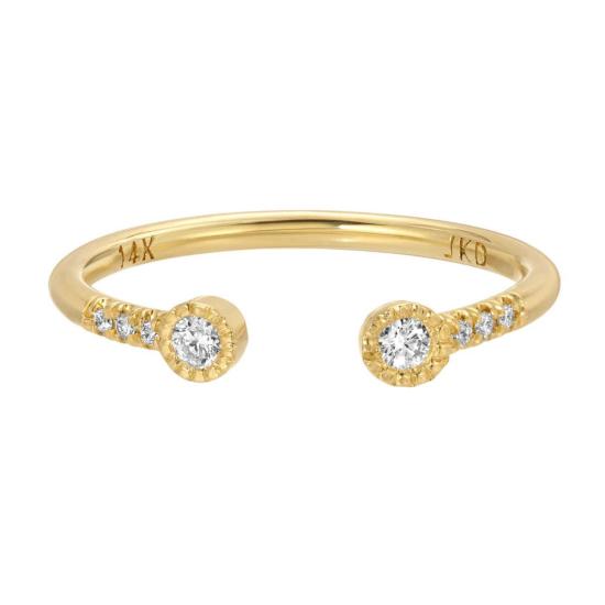  제니 권 디자인스 반지 제니 권, 다이아몬드 베젤 이퀄리브리엄 커프 링 디자인