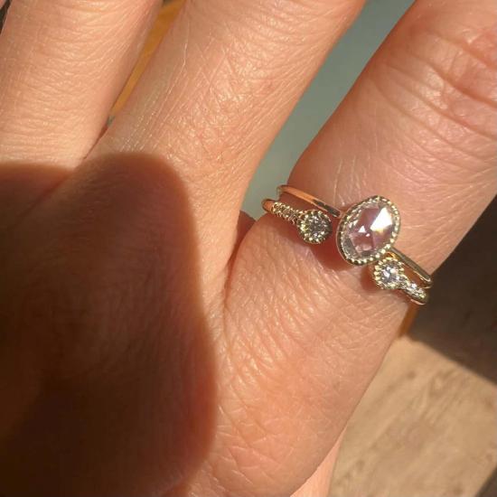  제니 권 디자인스 반지 제니 권, 다이아몬드 베젤 이퀄리브리엄 커프 링 디자인 - JENNIE KWON DESIGNS