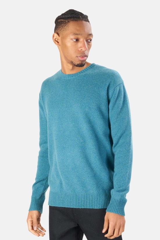  더 타일 클럽 스웨터 타일 클럽 윈슬로 오버사이즈 캐시미어 크루 제이드 - THE TILE CLUB