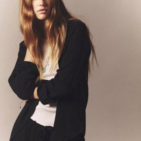  시레나 셔츠 스카우트 셔츠 블랙 - XIRENA