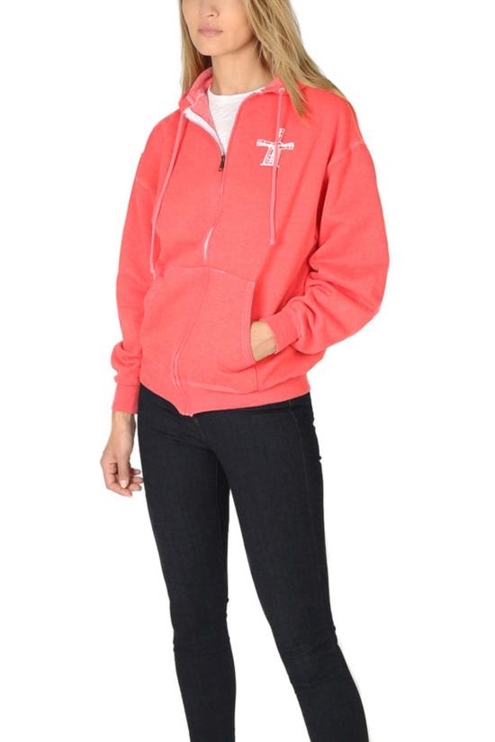  Blue&Cream 후드 티셔츠 블루&크림 Been Here Forever 후드티 레드 - BLUE&CREAM