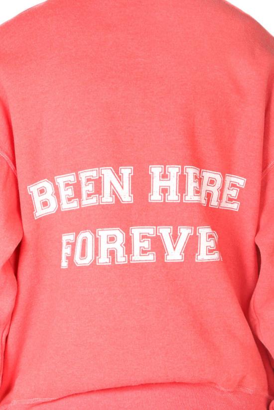  Blue&Cream 후드 티셔츠 블루&크림 Been Here Forever 후드티 레드 - BLUE&CREAM