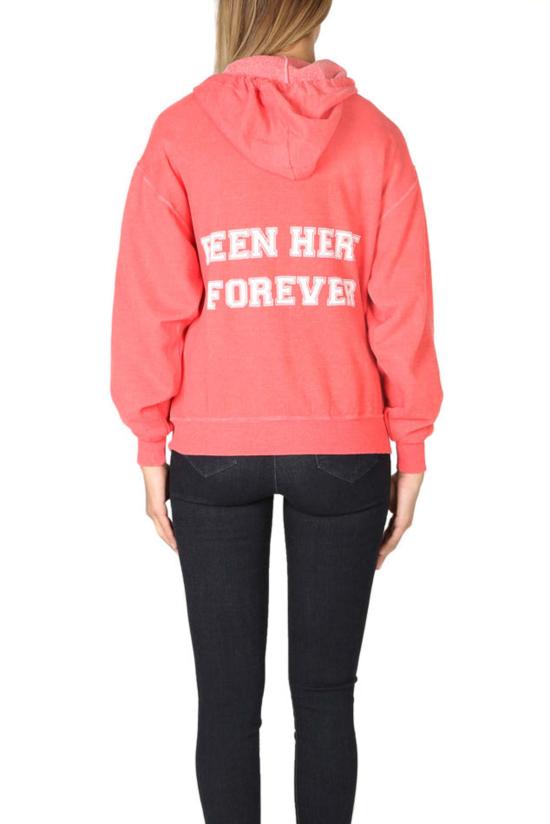  Blue&Cream 후드 티셔츠 블루&크림 Been Here Forever 후드티 레드 - BLUE&CREAM