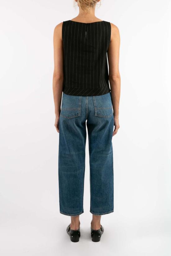  amannna 블라우스 아마나 사바나 탑 블랙 스트라이프 - OTHER BRANDS