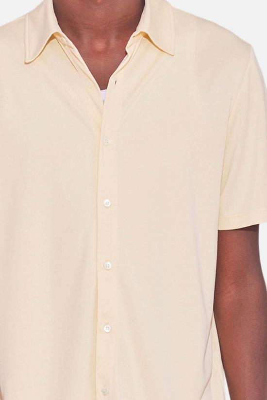  Blue&Cream 반팔 셔츠 블루&크림 반팔 마이크로 피케  옐로우 - BLUE&CREAM