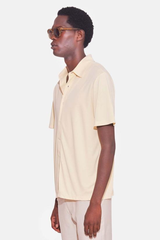  Blue&Cream 반팔 셔츠 블루&크림 반팔 마이크로 피케  옐로우 - BLUE&CREAM