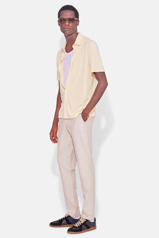  Blue&Cream 반팔 셔츠 블루&크림 반팔 마이크로 피케  옐로우 - BLUE&CREAM