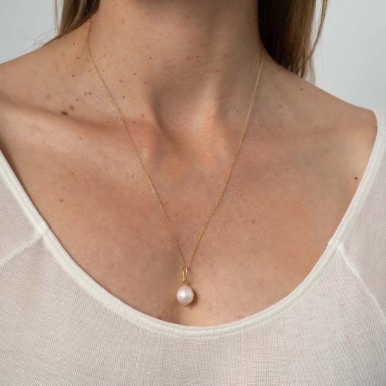 탯치 목걸이/팬던트 Thatch Colette 진주 커브 목걸이 14k 골드 도금
