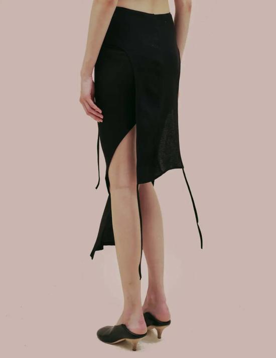  에크하우스 라타 미디 스커트 Eckhaus Latta 플립 스커트 아스팔트 - ECKHAUS LATTA