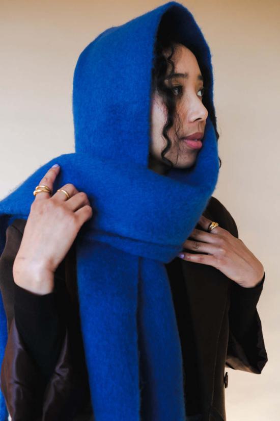  파이프앤로우 머플러/스카프 청키 솔리드 스카프 코발트블루 - PIPE & ROW