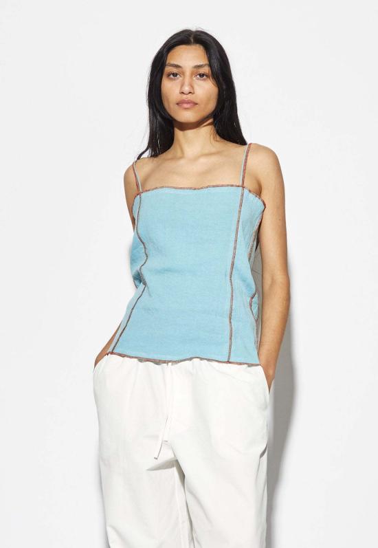  베이스레인지 캐미솔 Baserange Shok 슬립 탑 우시 블루