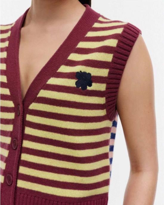  마리메꼬 스웨터 Marimekko Juhla 스트라이프 조끼 멀티