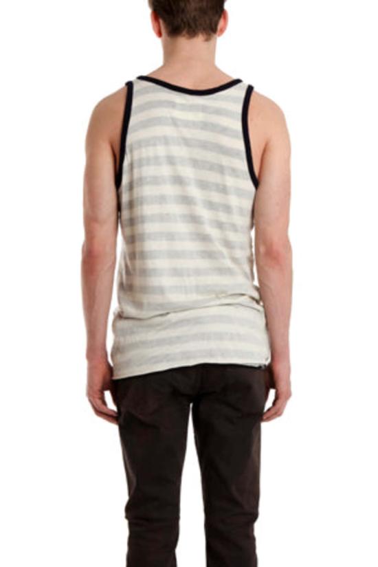  브룸 민소매 티셔츠 V/Room 리버스 스트라이프 탱크탑 - V::ROOM