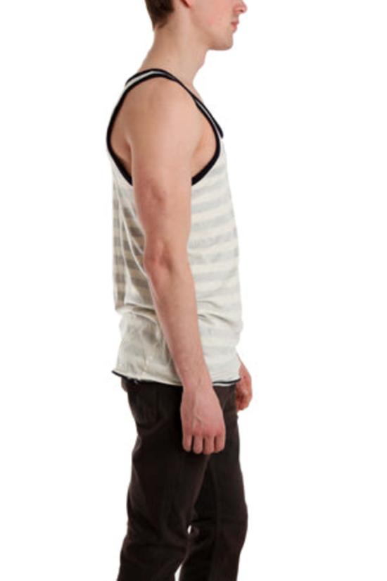  브룸 민소매 티셔츠 V/Room 리버스 스트라이프 탱크탑 - V::ROOM