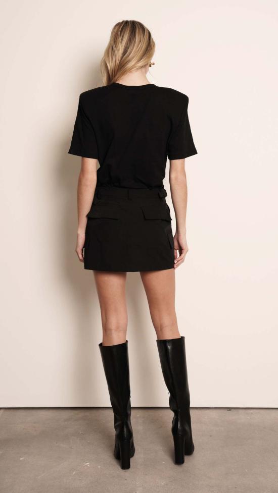  파렌테지 숏 스커트 마일라 카고 스커트 블랙 - PARENTEZI