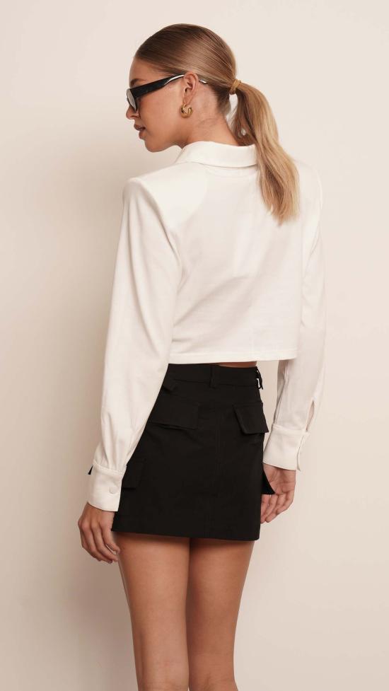  파렌테지 숏 스커트 마일라 카고 스커트 블랙 - PARENTEZI