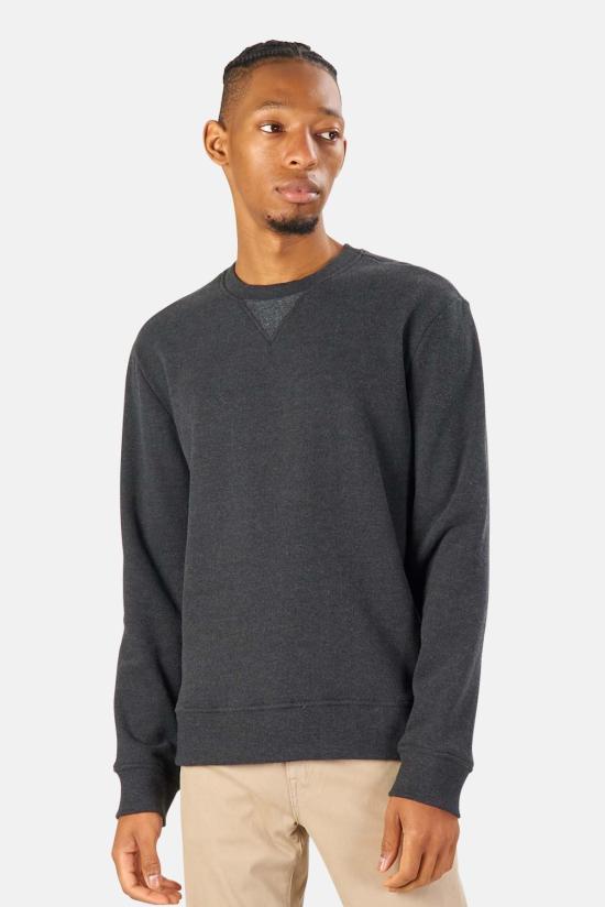  Blue&Cream 긴팔 티셔츠 블루&크림 몽블랑 크루넥 차콜 헤더 - BLUE&CREAM