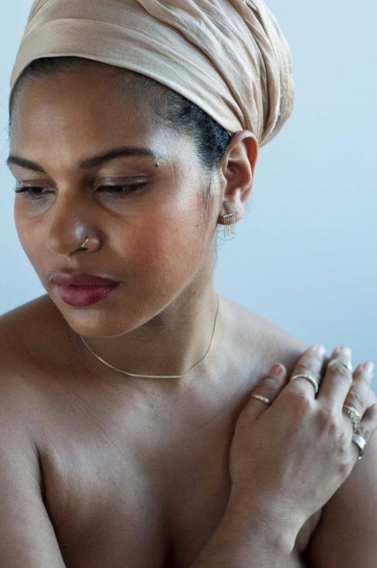  잭 앤 지 이어링 Jack + G Pave Diamond Fringe Earring 14 K 옐로우 골드 - JACK + G