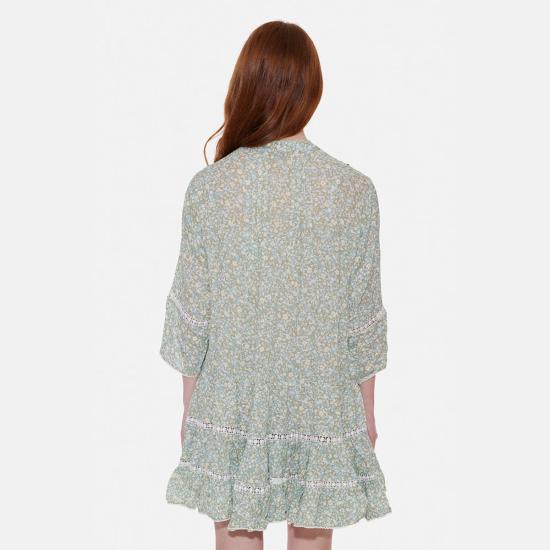  Sunday Saint-Tropez 롱 원피스 Sunday Saint Tropez Bella Ciao 드레스 카키 - SUNDAY SAINT-TROPEZ