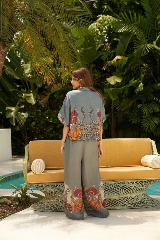  캐롤리나 케이 스트레이트 팬츠 캐롤라이나 K 팔라조 판트 산호초 - CAROLINA K