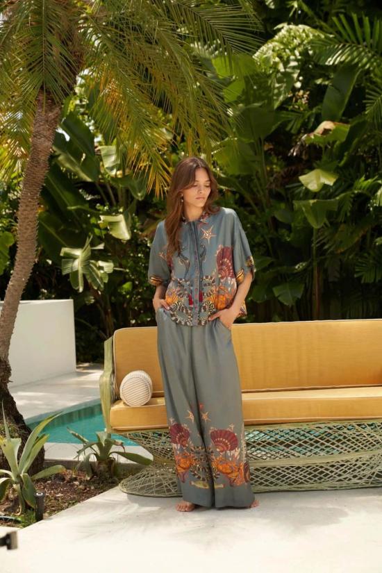  캐롤리나 케이 스트레이트 팬츠 캐롤라이나 K 팔라조 판트 산호초