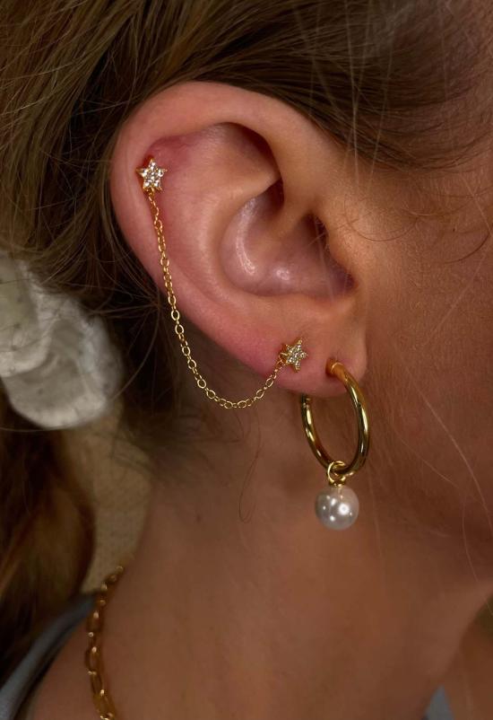  더 엔케이씨 스토어 이어링 Ss Jewelry 스타 더블