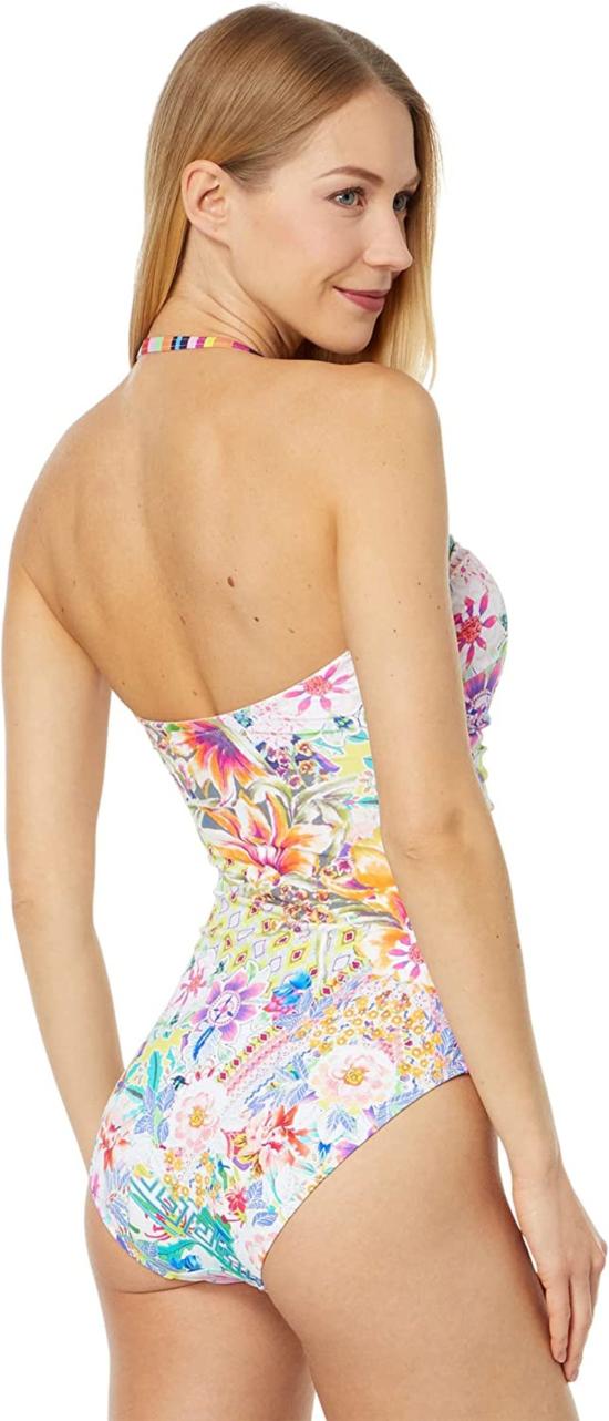  조니 와스 원피스 수영복 조니 와즈 러칭 스윗하트 원피스 멀티컬러 - JOHNNY WAS