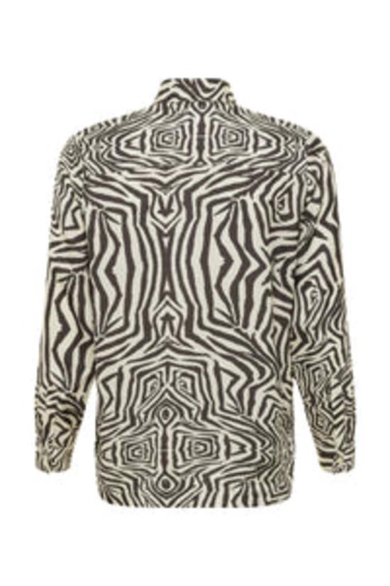  캐롤리나 케이 블라우스 캐롤라이나 케이 카멘 셔츠 제브라 블랙/크림 - CAROLINA K