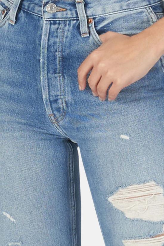  리던 데님 팬츠 Re/Done 90년대 하이라이즈 루즈 진 메드 디스트로이드 12 - RE/DONE