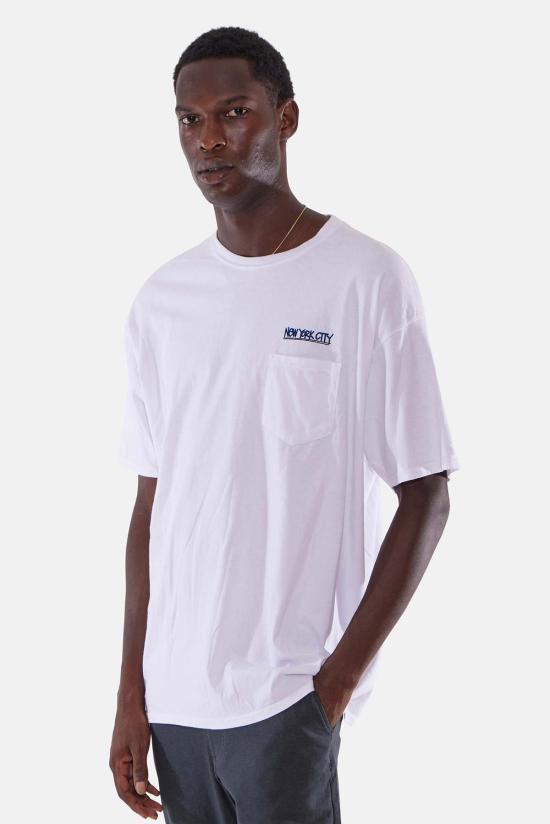  블루&크림 반팔 티셔츠 BNCMSP23 03 WHITE - BLUE&CREAM