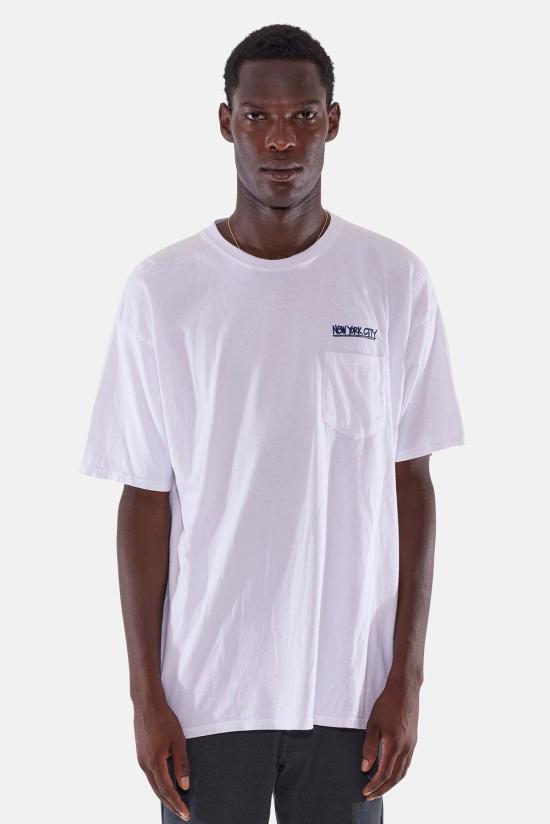  블루&크림 반팔 티셔츠 BNCMSP23 03 WHITE
