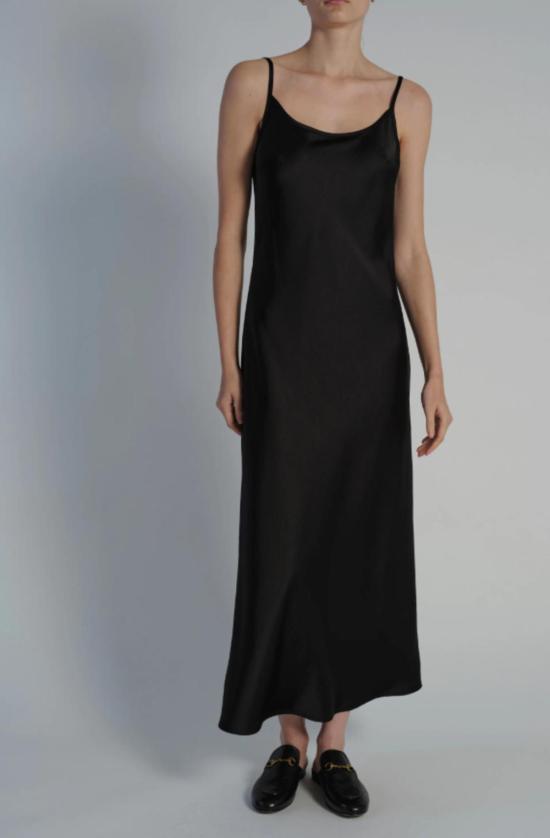  세인트 아트 롱 원피스 헤일리 슬립 드레스 블랙 - SAINT ART