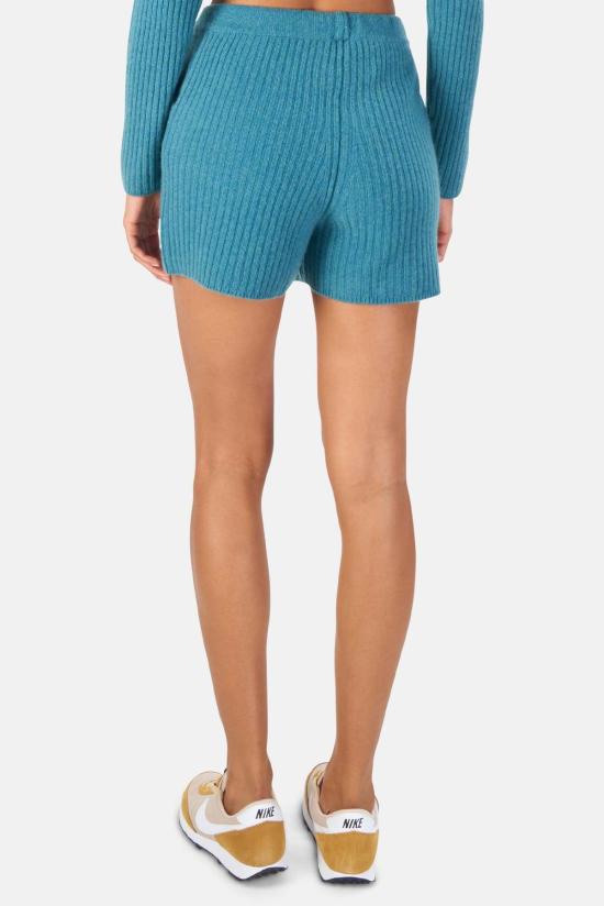  더 타일 클럽 숏팬츠 타일 클럽 페니 리브 캐시미어 반바지 제이드 - THE TILE CLUB