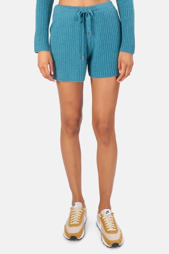  더 타일 클럽 숏팬츠 타일 클럽 페니 리브 캐시미어 반바지 제이드 - THE TILE CLUB