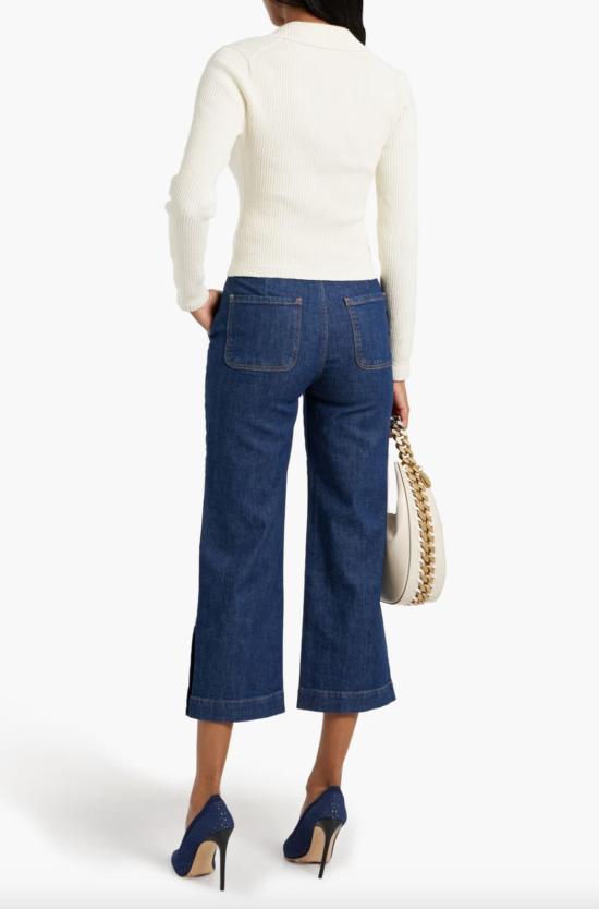  심카이 데님 팬츠 Simkhai Hyra 크롭 진 딥 인디고 - SIMKHAI