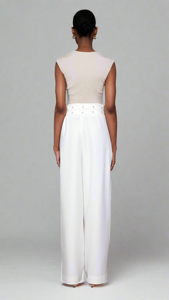  논살란트 레이블 민소매 티셔츠 넌캐럴런트 라벨 데미 크롭 본 - NONCHALANT LABEL