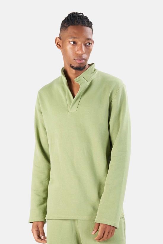  Blue&Cream 폴로 티셔츠 블루&크림 팝 칼라 풀오버 피스타치오 - BLUE&CREAM