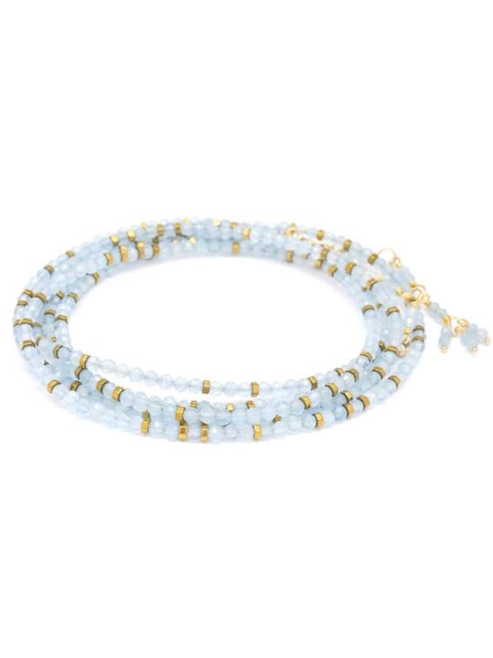  Anne Sportun 팔찌 앤 스포툰 아쿠아마린 랩 브레이슬릿